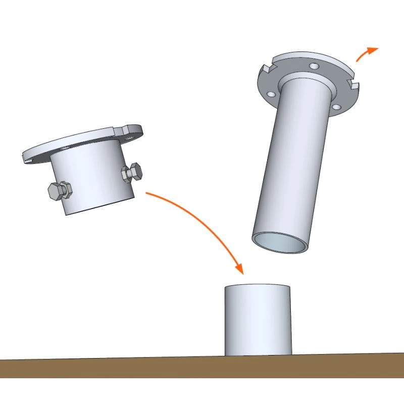 Connecteur Pour Tube De 60 Mm De Diamètre TOP60 (C13) 4 Connecteur Pour Tube De 60 Mm De Diamètre TOP60 (C13) – Image 2