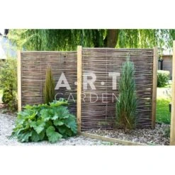 Panneau Claustra En Noisetier Tressé En Horizontal Qualité Pro. Clôture Naturelle Bois -Promos Maison & Terrasse Boutique panneau claustra en noisetier tresse en horizontal qualite pro cloture naturelle bois 1 3