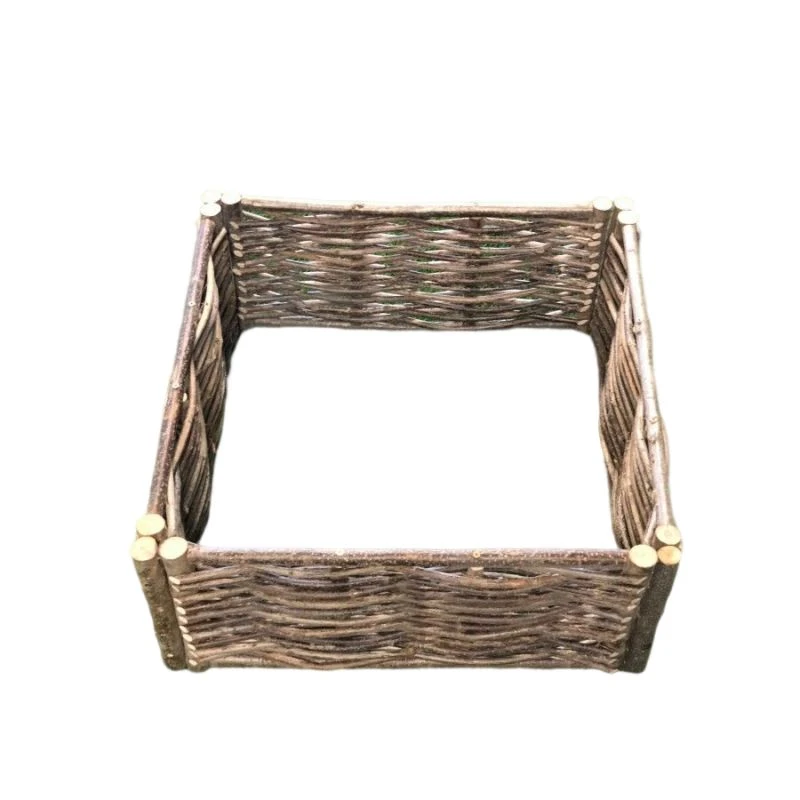 Potager Carré En Noisetier Tressage Horizontal - 4 Tailles Disponibles 2 Potager Carré En Noisetier Tressage Horizontal - 4 Tailles Disponibles